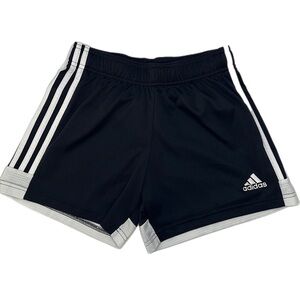 Adidas | Black w/ White Accent Stripes Athletic Shorts | Kids Size XS (4-6)